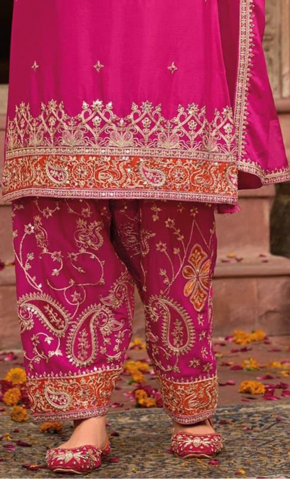 Modern Pink Salwar Kameez Palazzo with Dupatta for Western Women