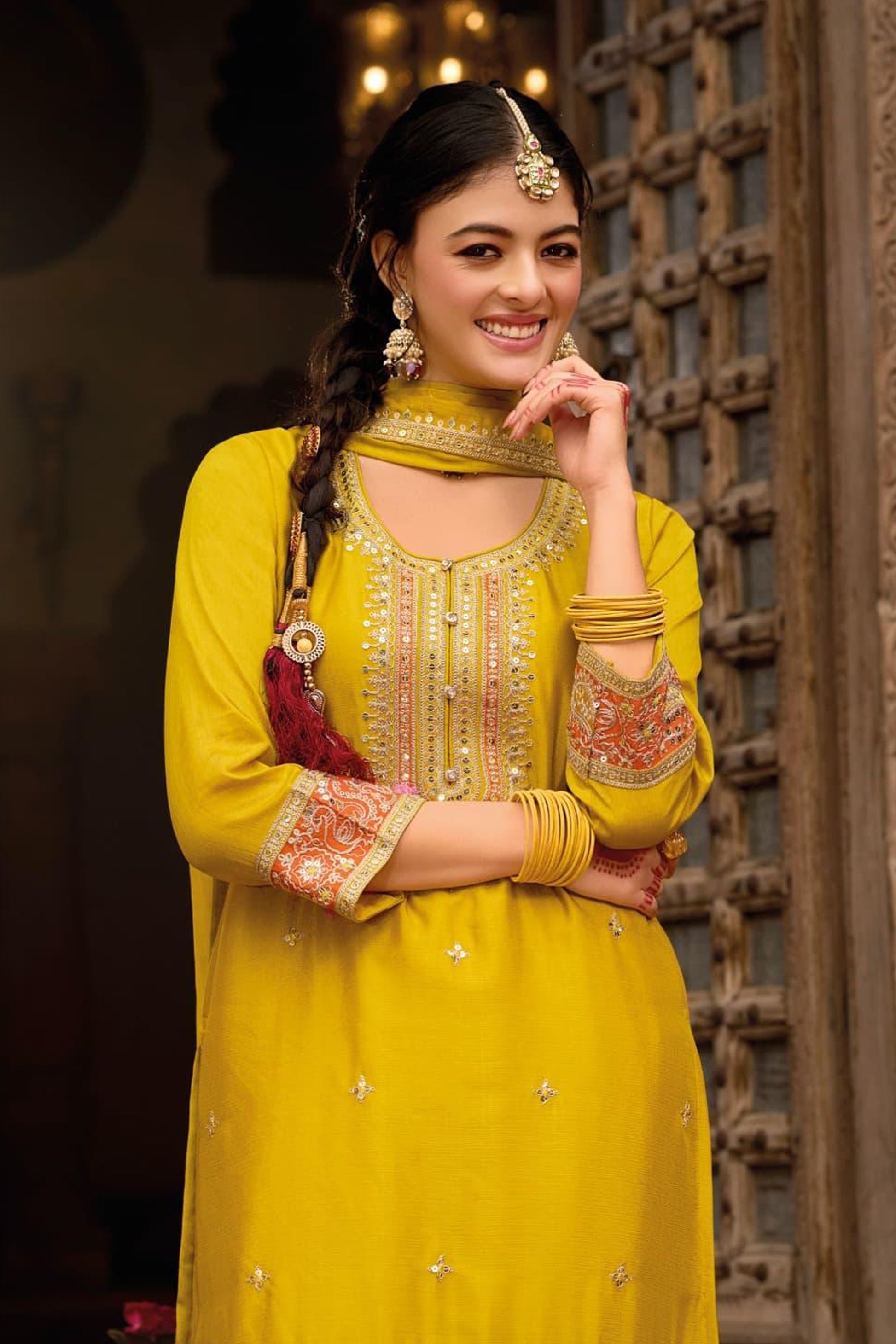 Designer Anarkali suits online with fast shipping USA
