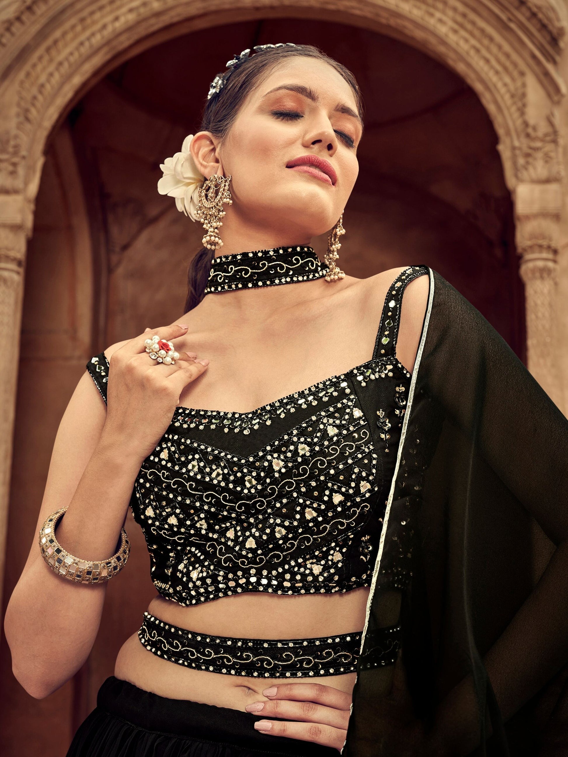 "Gorgeous lehengas for Indian events in the U.S."
