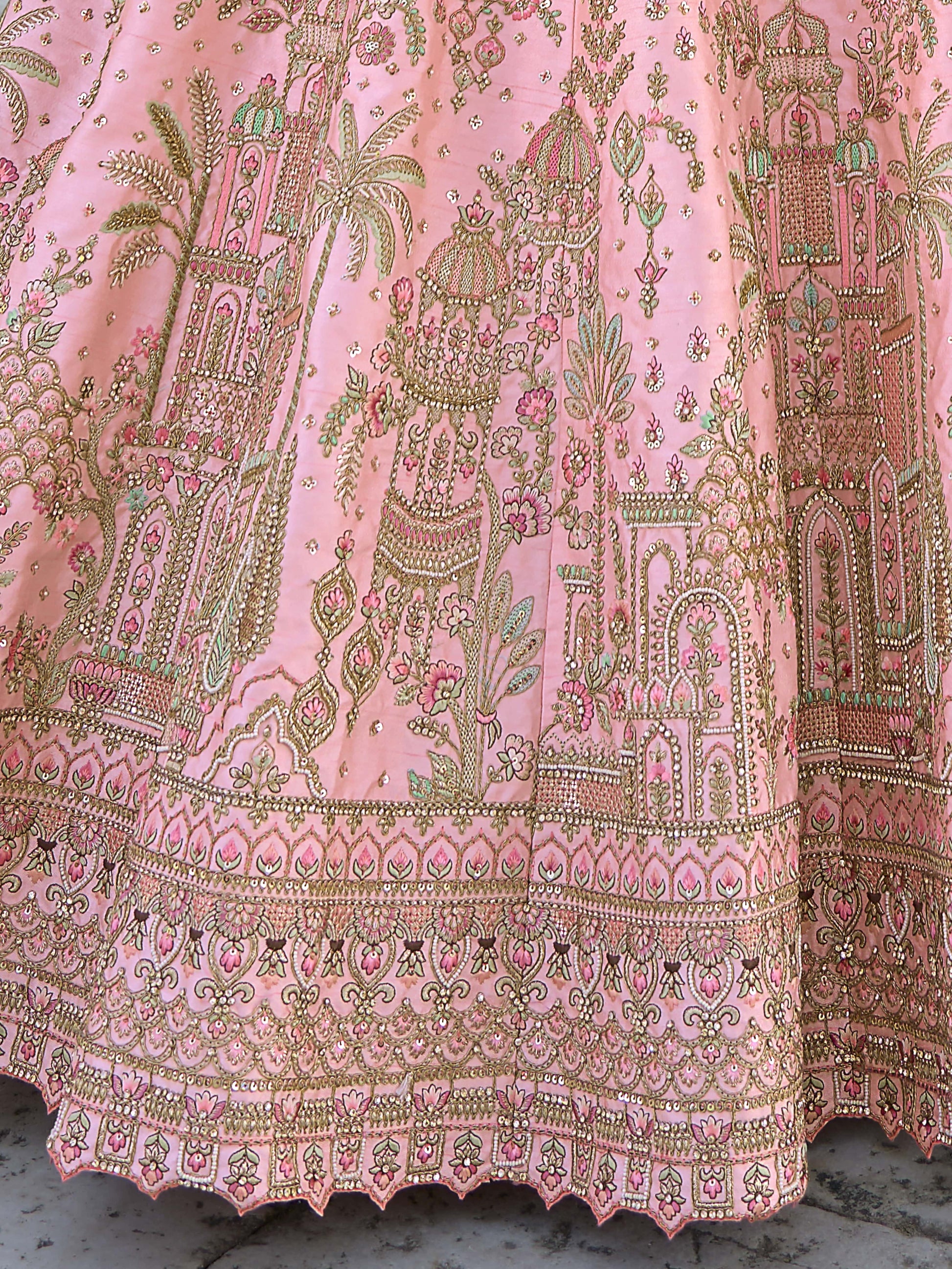 "Elegant lehengas for U.S.-based Indian celebrations."
