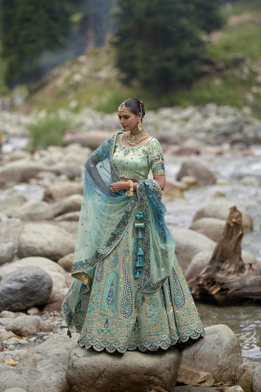 "Lehengas made for Indian functions across the USA."
