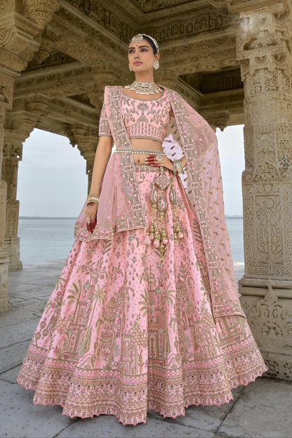 "Elegant lehengas for U.S.-based Indian celebrations."
