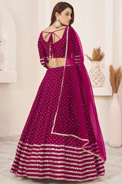 "Celebrate traditions in the USA with our lehengas."
