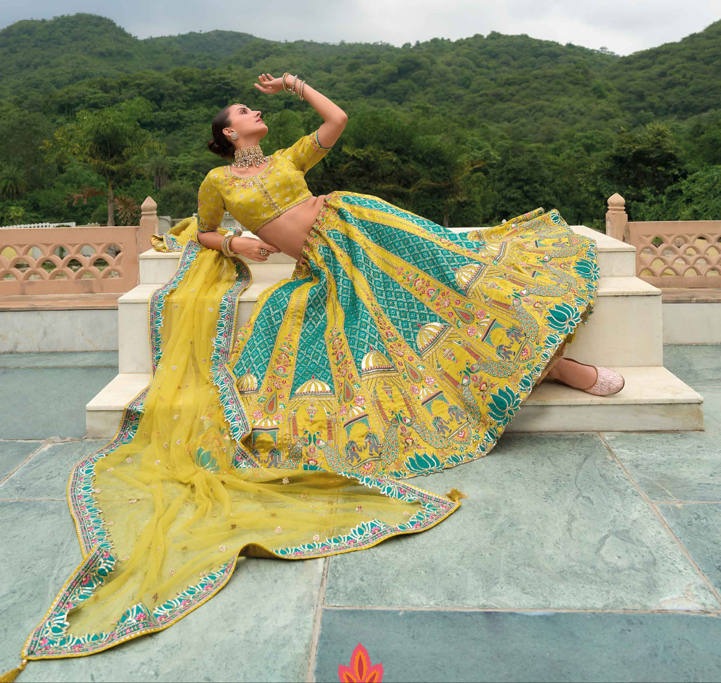 "Perfect lehengas for Diwali, Navratri, and more in the USA."
