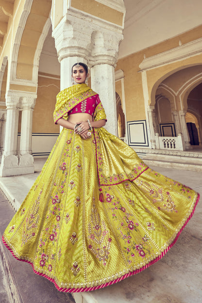 "Traditional lehengas for modern Indian Americans."
