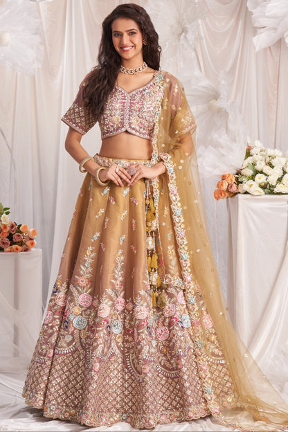 "Lehengas designed for Indian culture in the USA."
