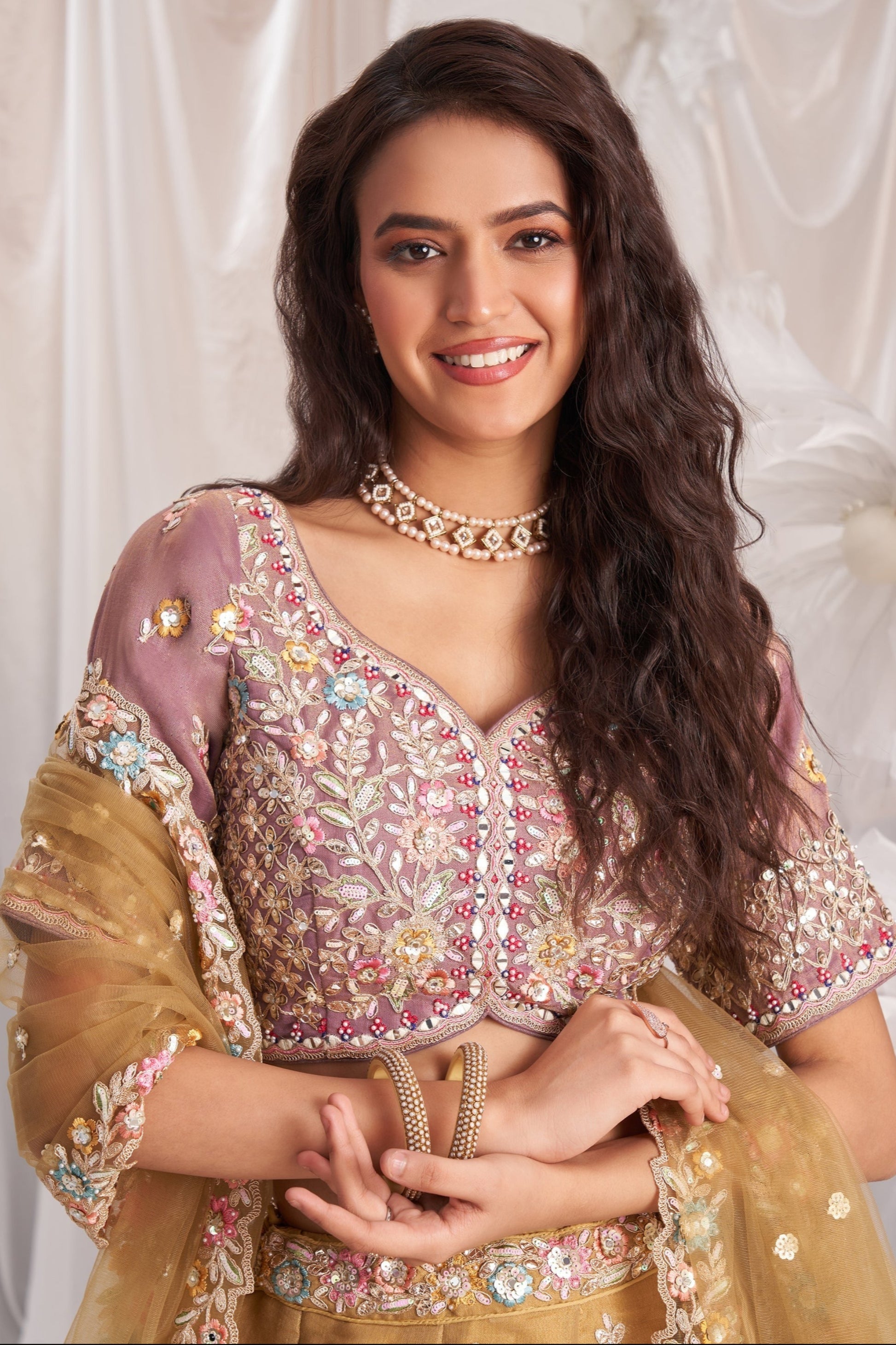 "Lehengas designed for Indian culture in the USA."

