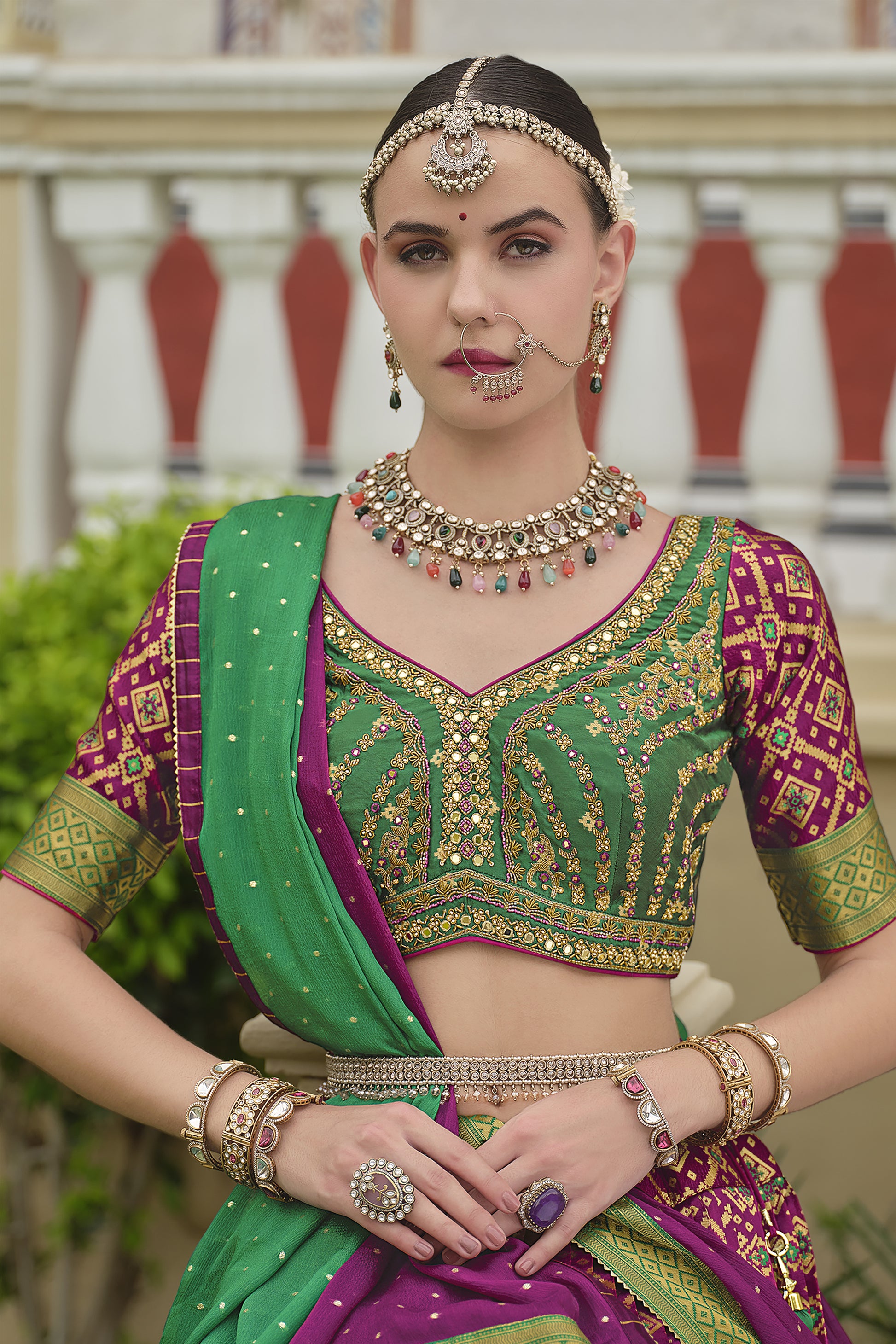 
"Perfect lehengas for Diwali, Navratri, and more in the USA."
