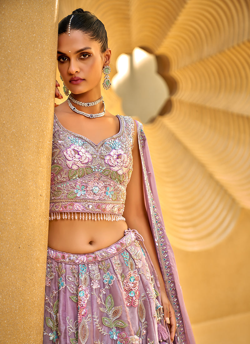 "Lehengas for Indian weddings in the USA."
