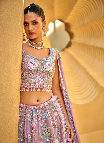 "Lehengas for Indian weddings in the USA."
