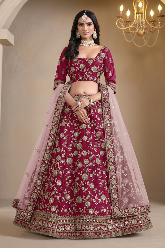 "Elegant lehengas for U.S.-based Indian celebrations."
