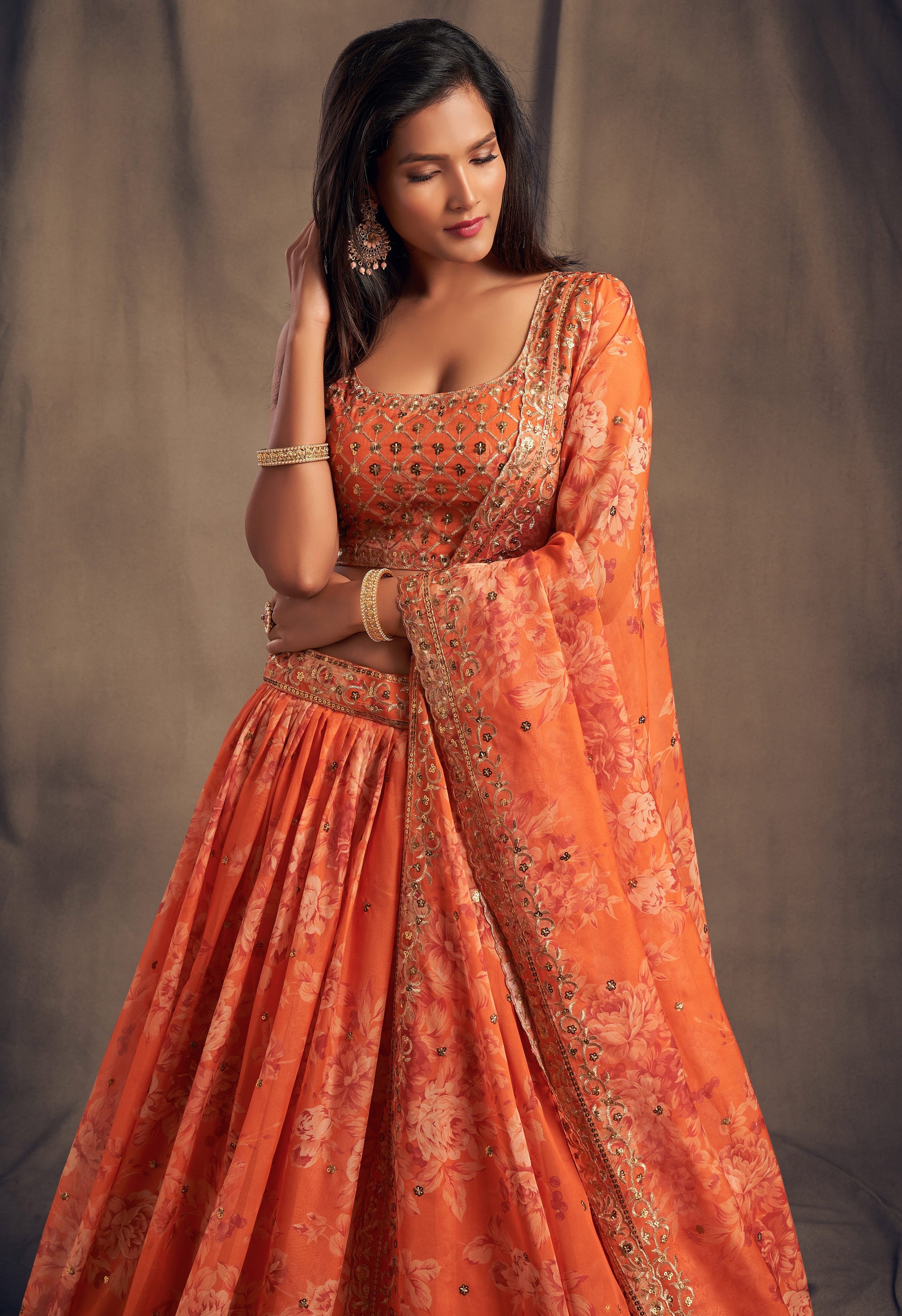 "Desi lehengas for American celebrations."
