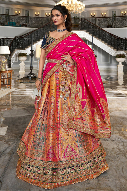 "Desi lehengas for American celebrations."
