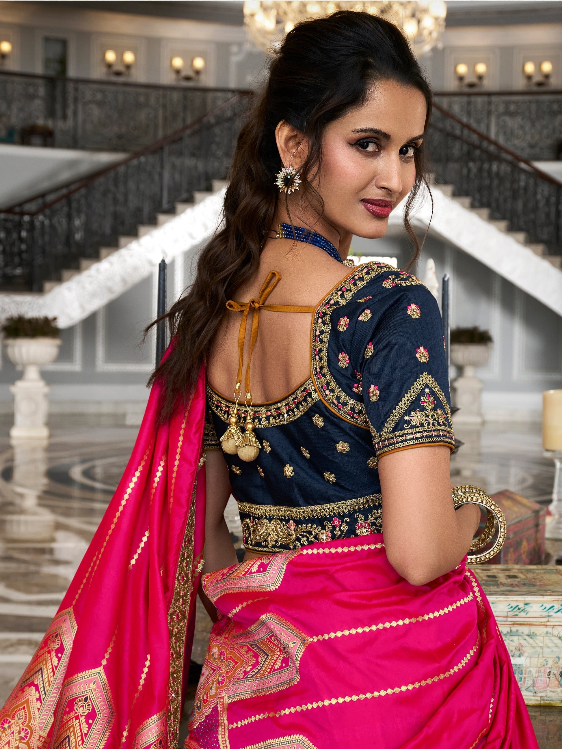 "Desi lehengas for American celebrations."
