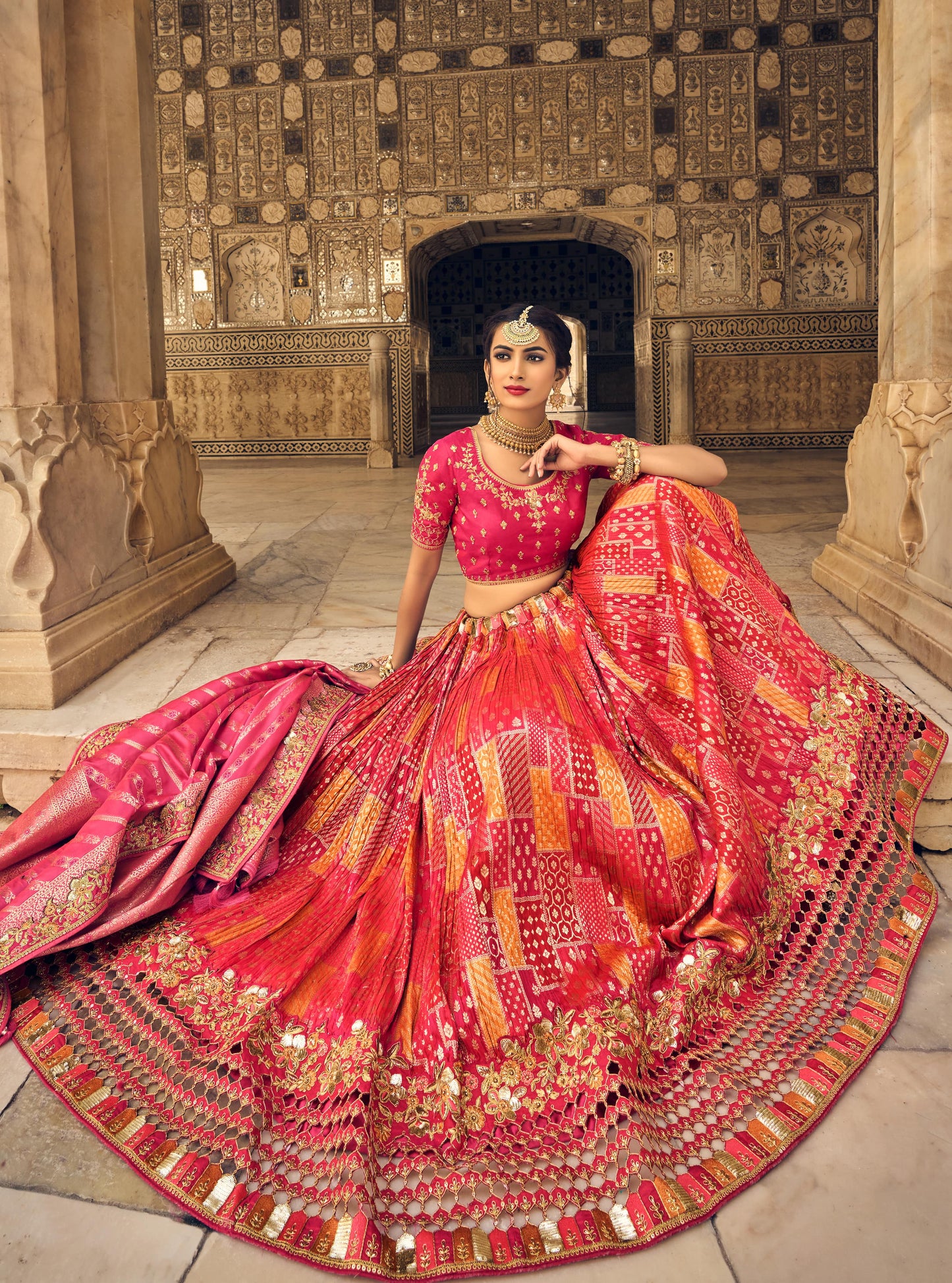 "Lehengas for Indian weddings in the USA."
