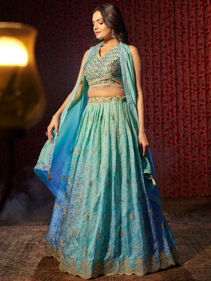 "Traditional lehengas for modern Indian Americans."
