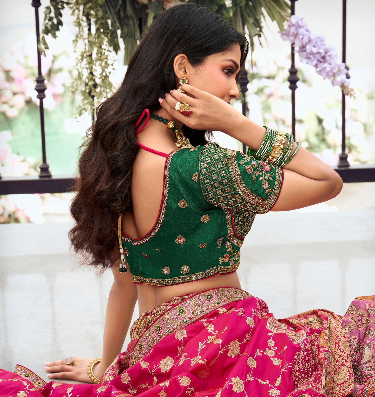 "Diwali party lehengas in the U.S."
