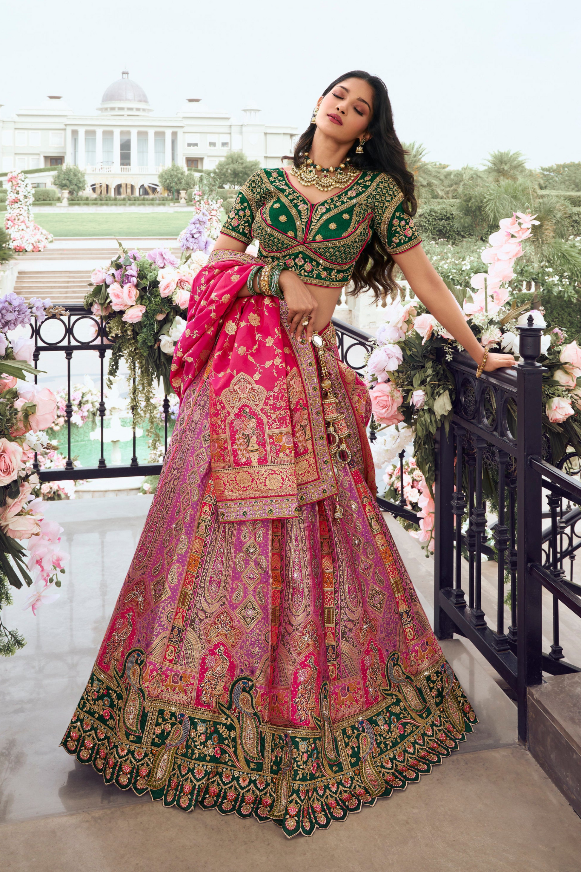 "Diwali party lehengas in the U.S."
