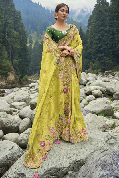 Yellow Saree brings sunshine and joy – ideal for Haldi, Eid, or summer events.
Yellow Saree brings sunshine and joy – ideal for Haldi, Eid, or summer events.
