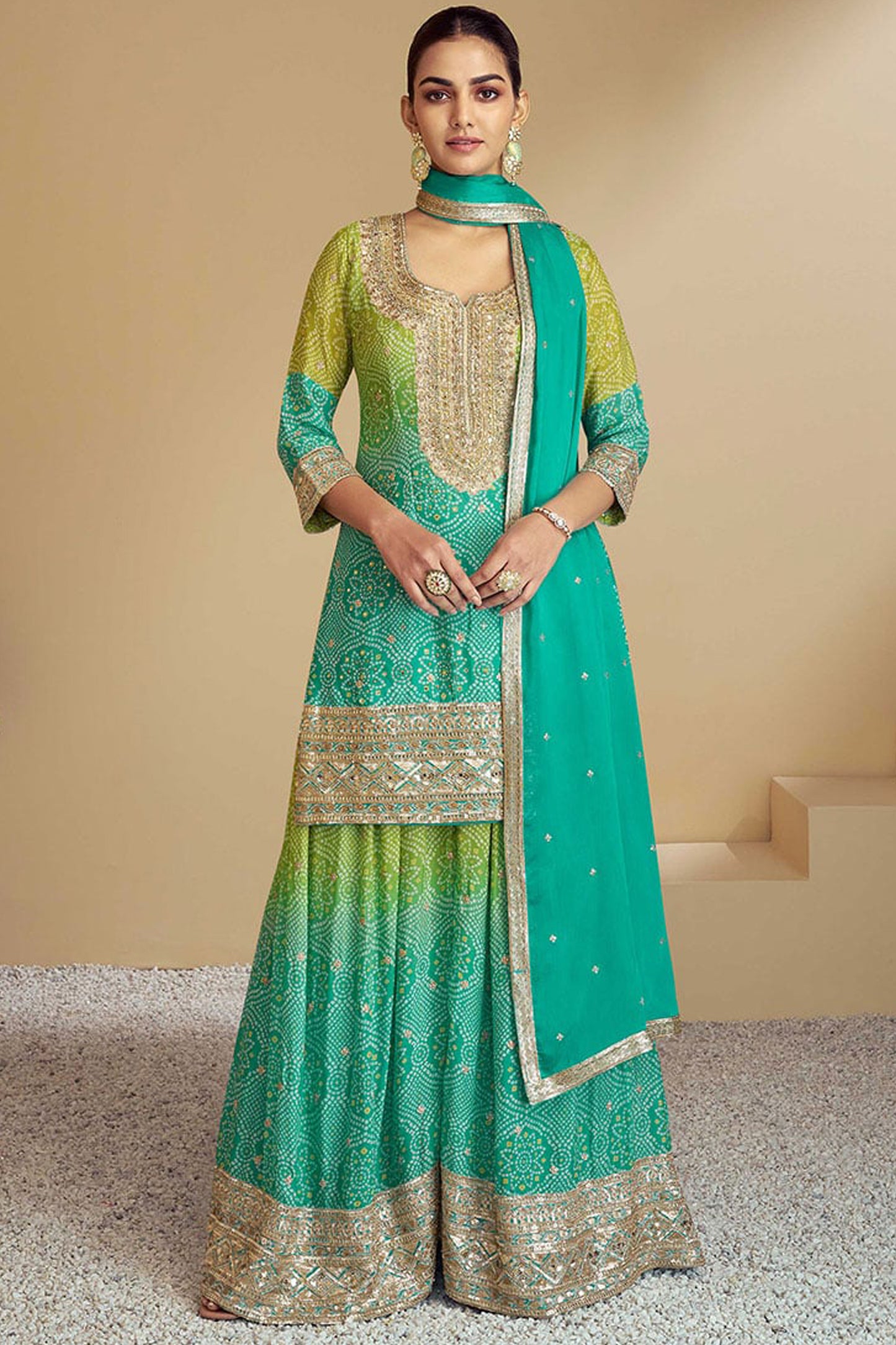 Indian Designer Digital Printed Palazzo Suit