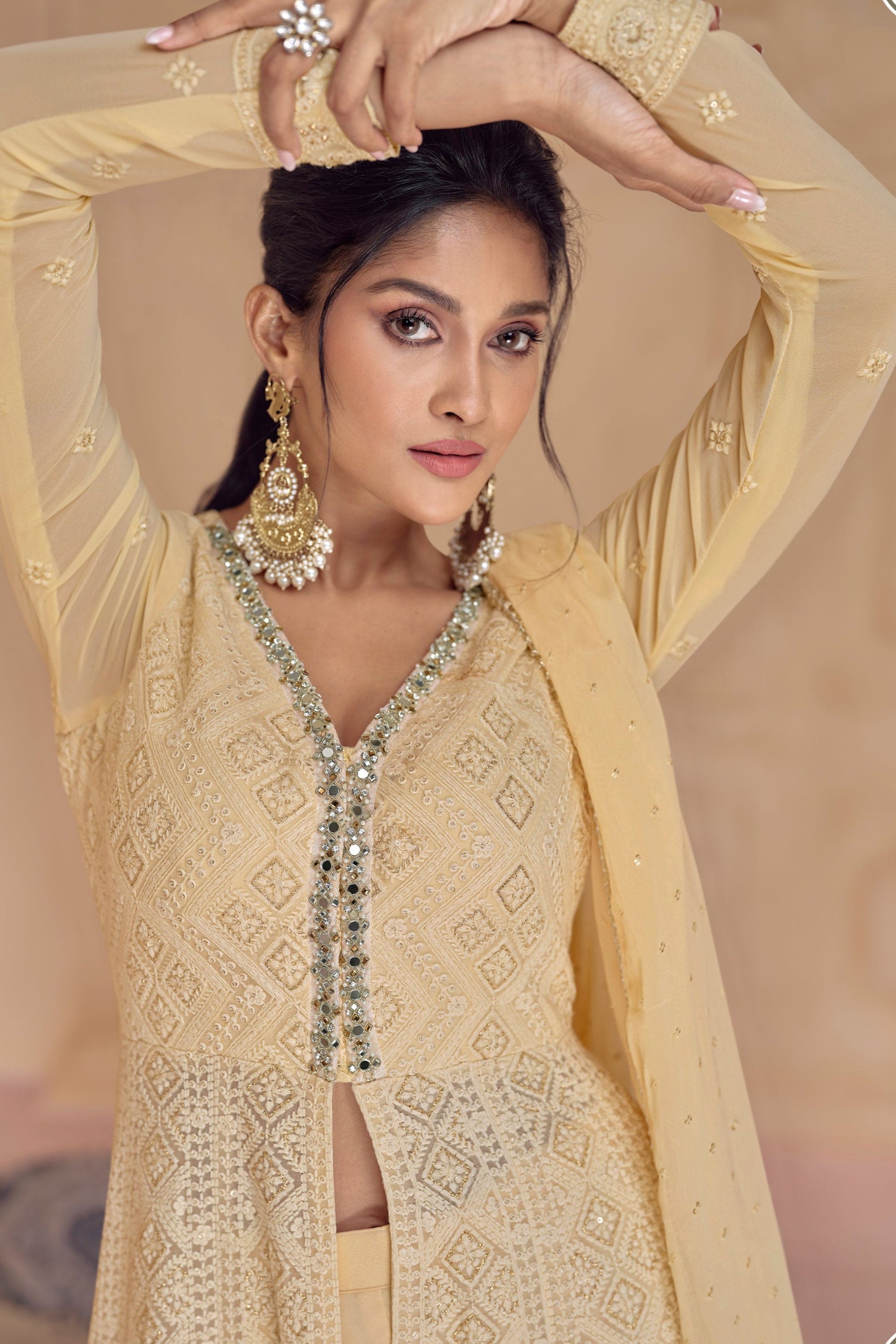 Eid-Ramadan Wear Georgette Anarkali Suits Beautiful Dupatta Dress