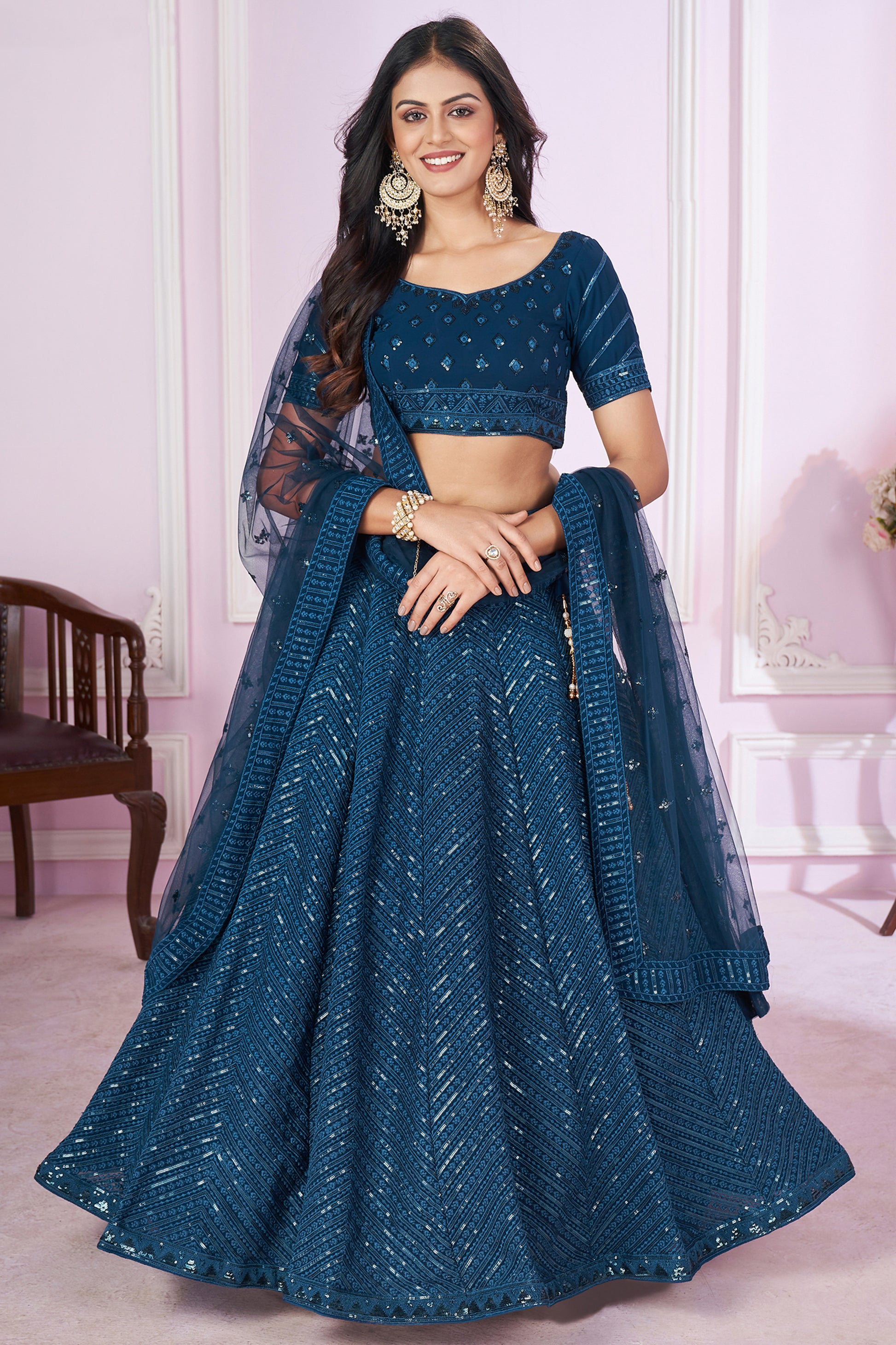 Crafted for queens—bridal lehengas that radiate opulence and charm.
