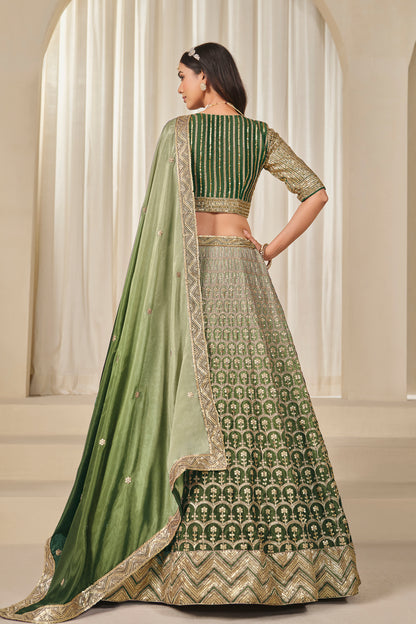 Stunning Women's Silk Thread Work Lehenga Choli For Party And Festive Wear