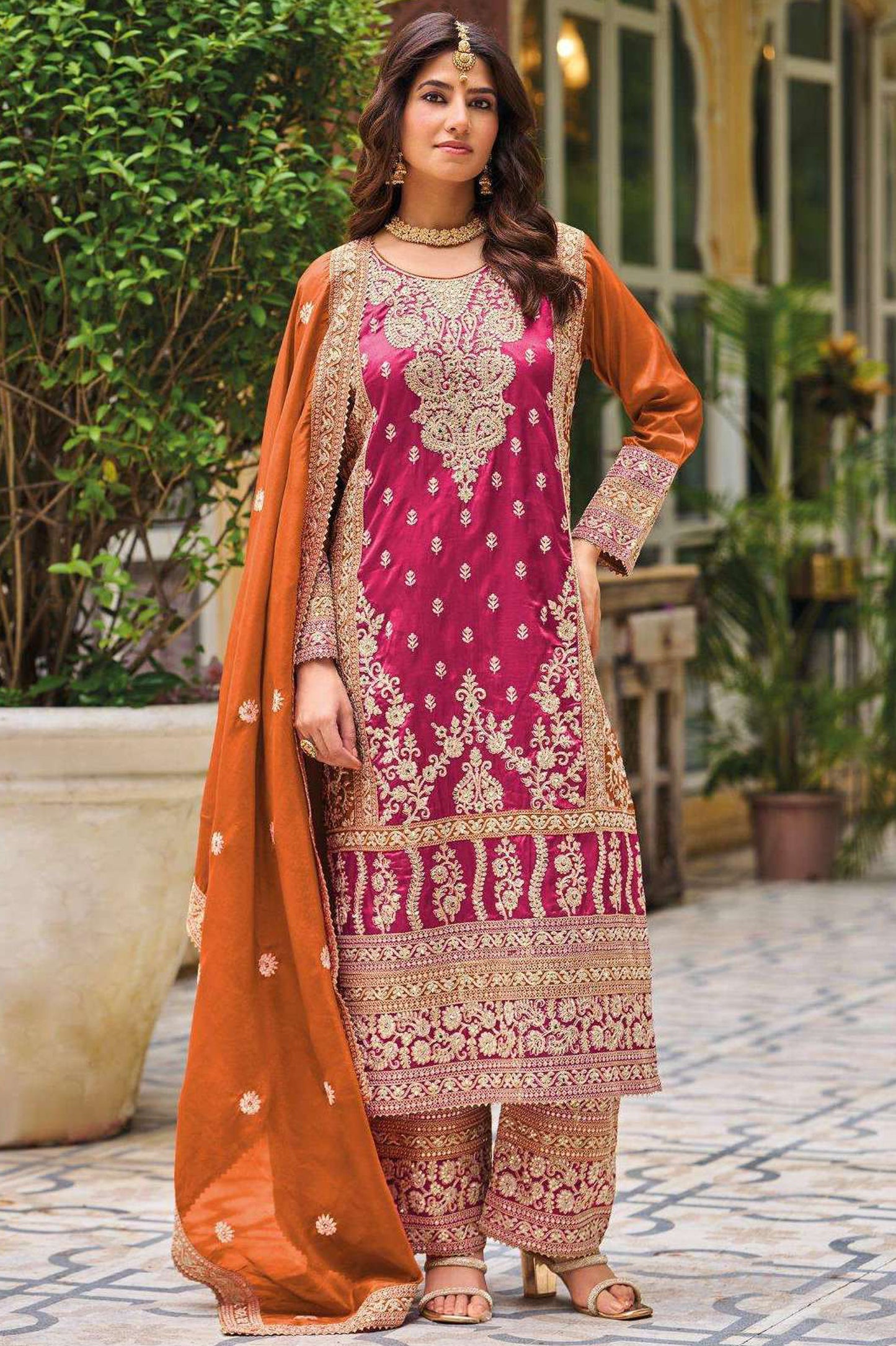 Gorgeous Designer Heavy Embroidered Suit 