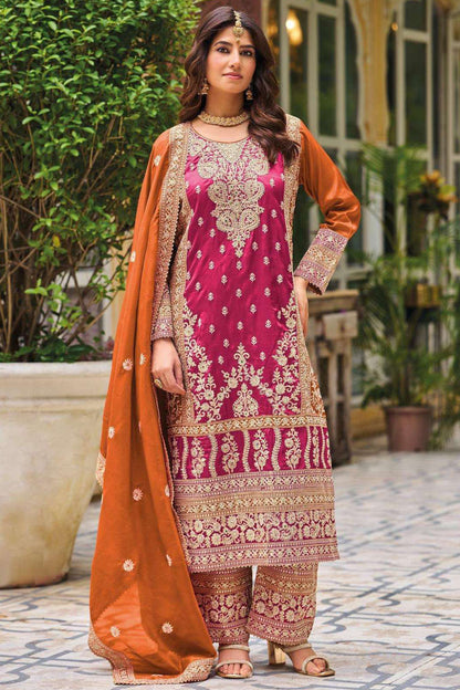 Gorgeous Designer Heavy Embroidered Suit 
