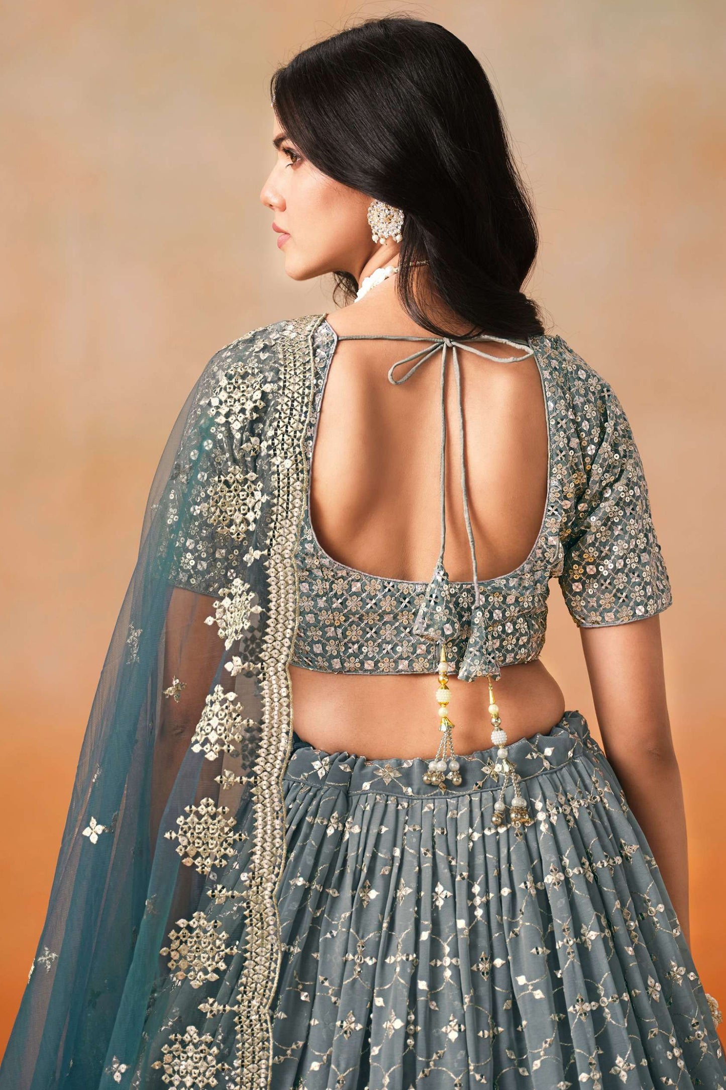 Bridal Red Lehenga Choli With Heavy Zari Work