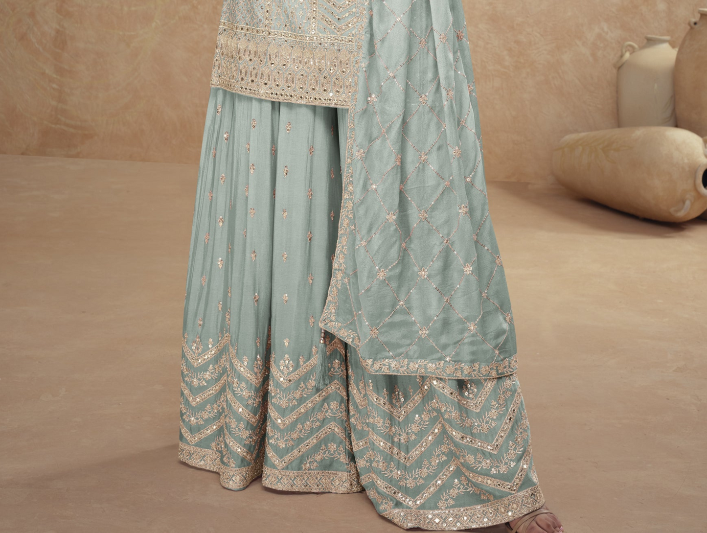 Wedding Function Party Wear Stitched Salwar Kameez Palazzo Suits