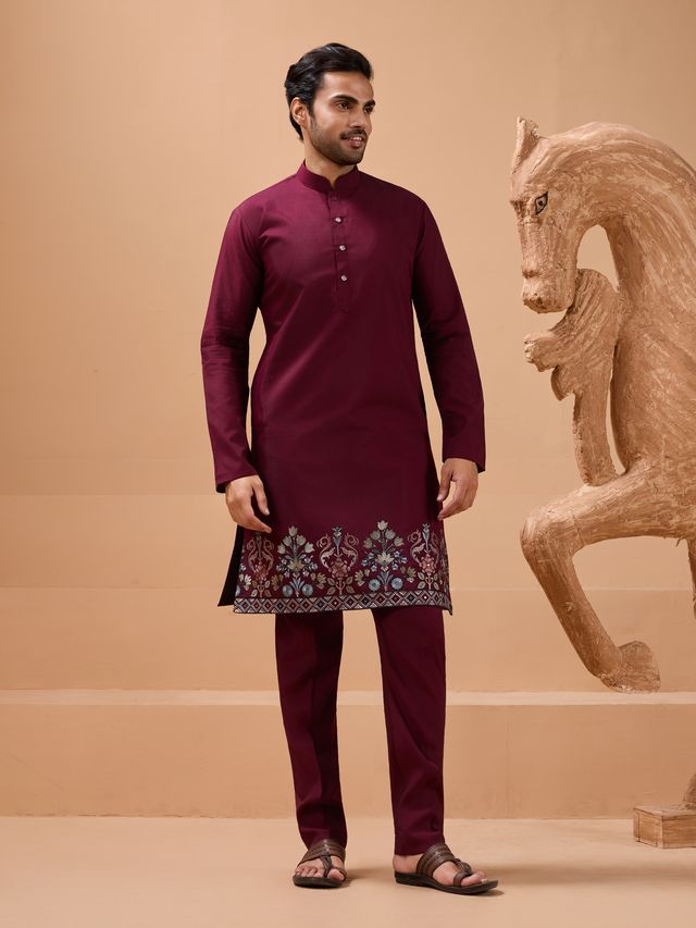 Embroidered Sequence Kurta For Party Wear 