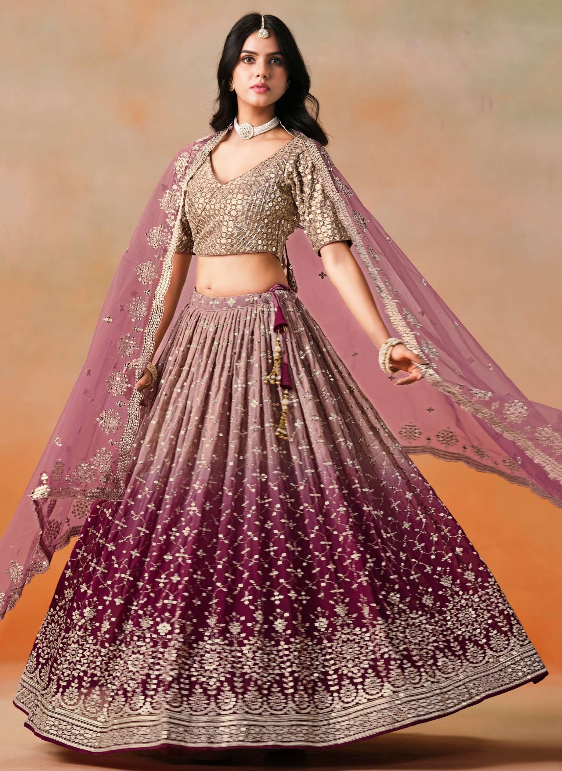 Indian Pakistani Bridal wear Sangeet Ceremony Wear Lehenga Choli set