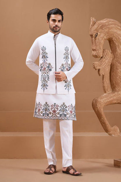 Indian Embroidered Worked Men's Kurta
