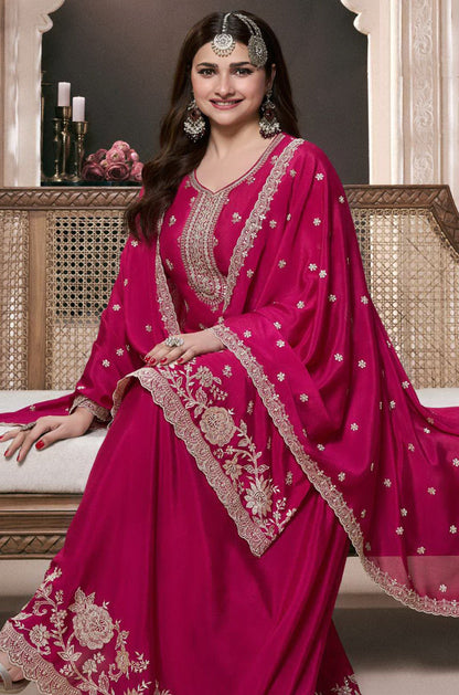 Pakistani Designer Embroidery Work Palazzo Suit