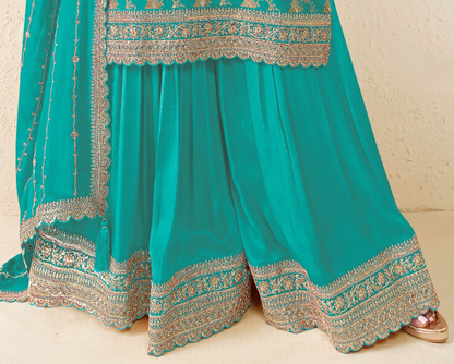 Georgette Design Wedding Outfit Palazzo Suit 