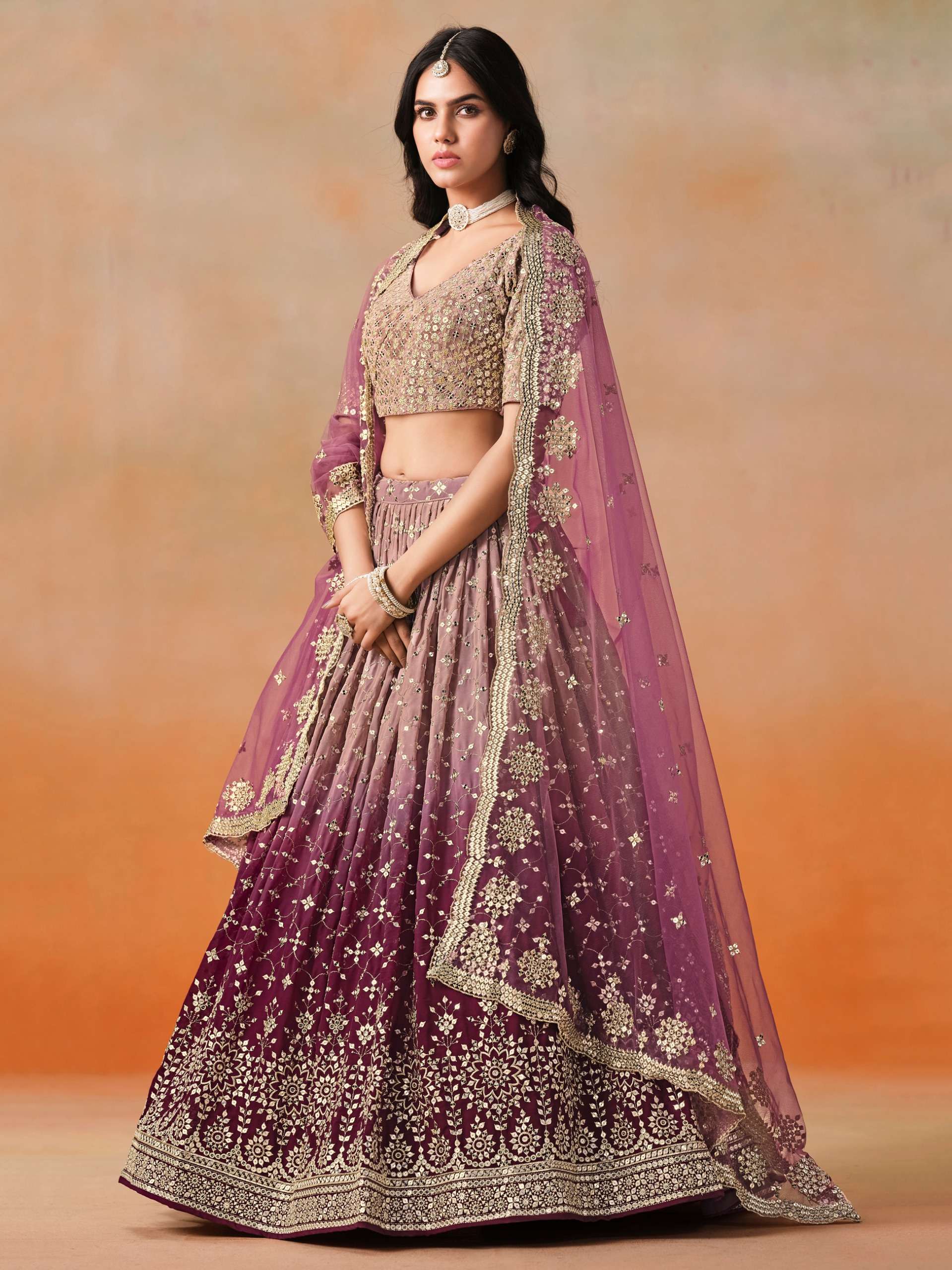 Indian Pakistani Bridal Wear Sangeet Ceremony Wear Lehenga Choli set