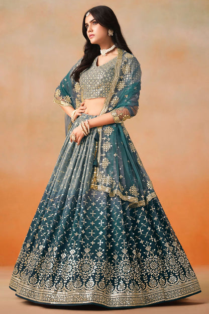 Pastel Pink Embroidered Lehenga for Weddings