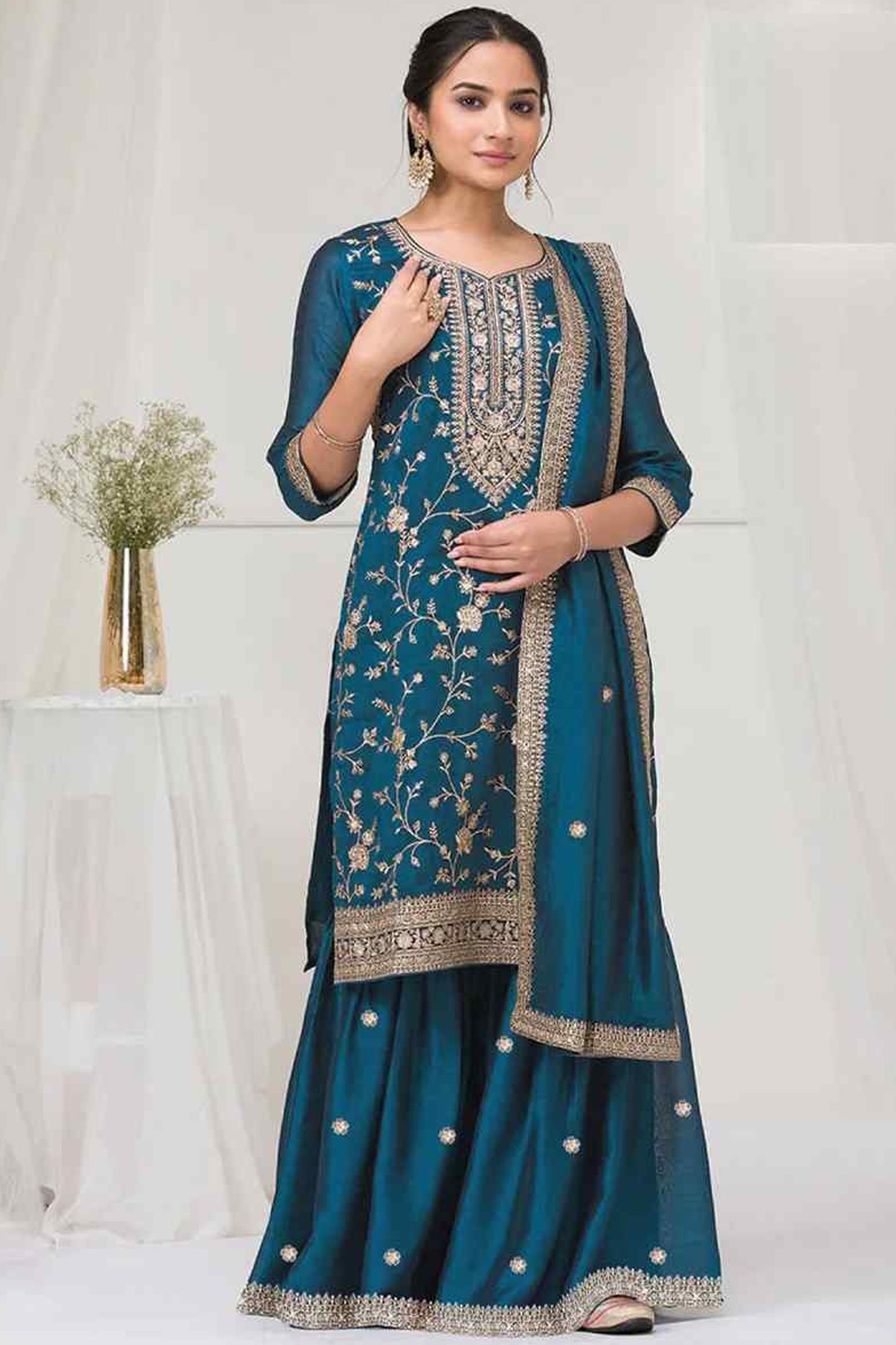 Readymade Palazzo Suit Premium Designer Ethnic Wear