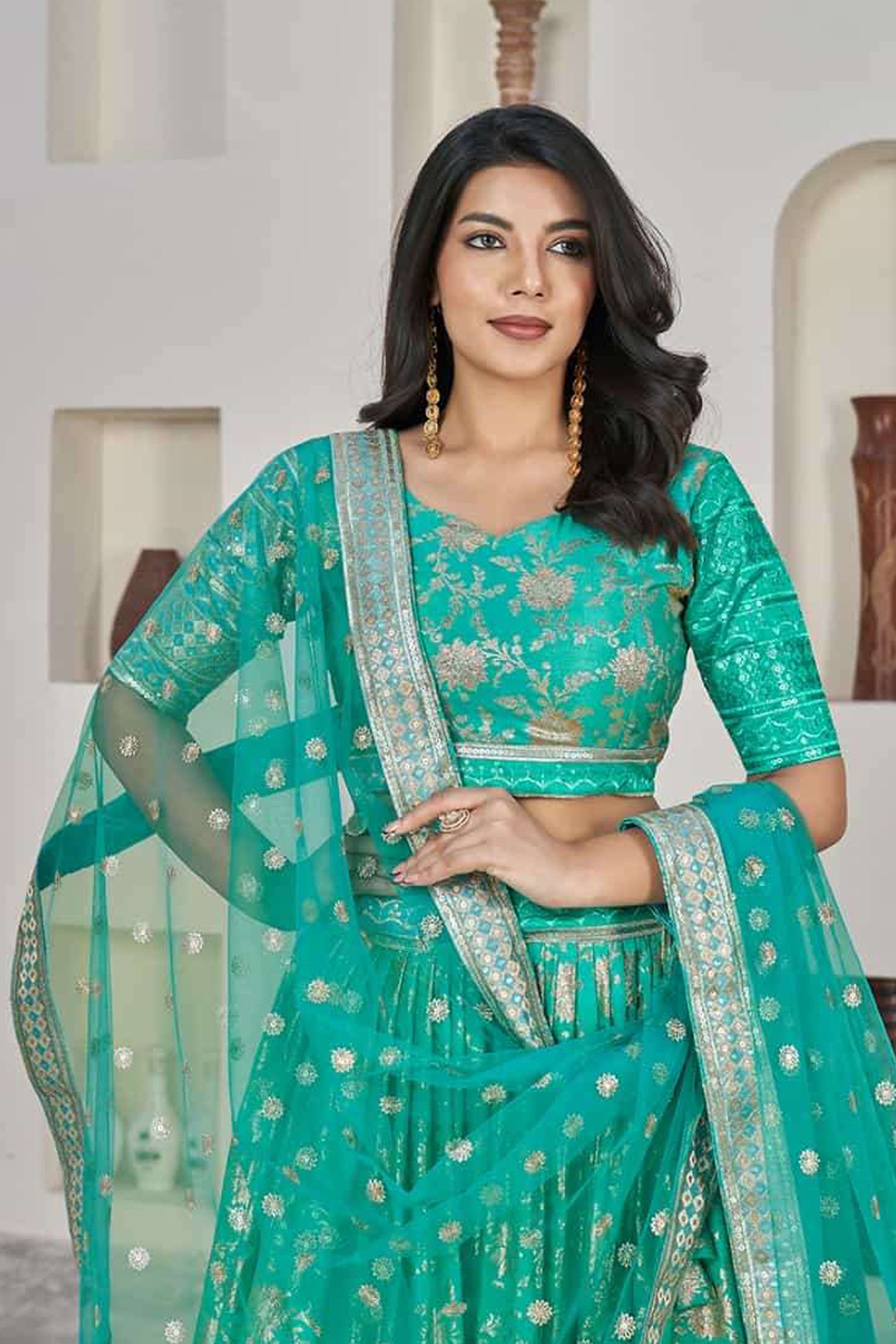 Indian Wedding Wear Stylish Designer Lehenga Choli