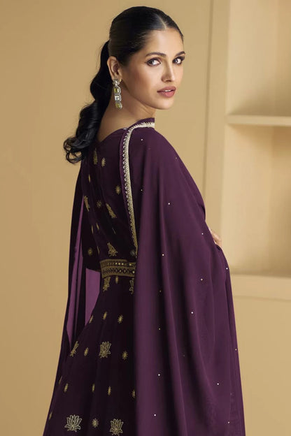 Women's Reception Wear Anarakali Dupatta Dress 