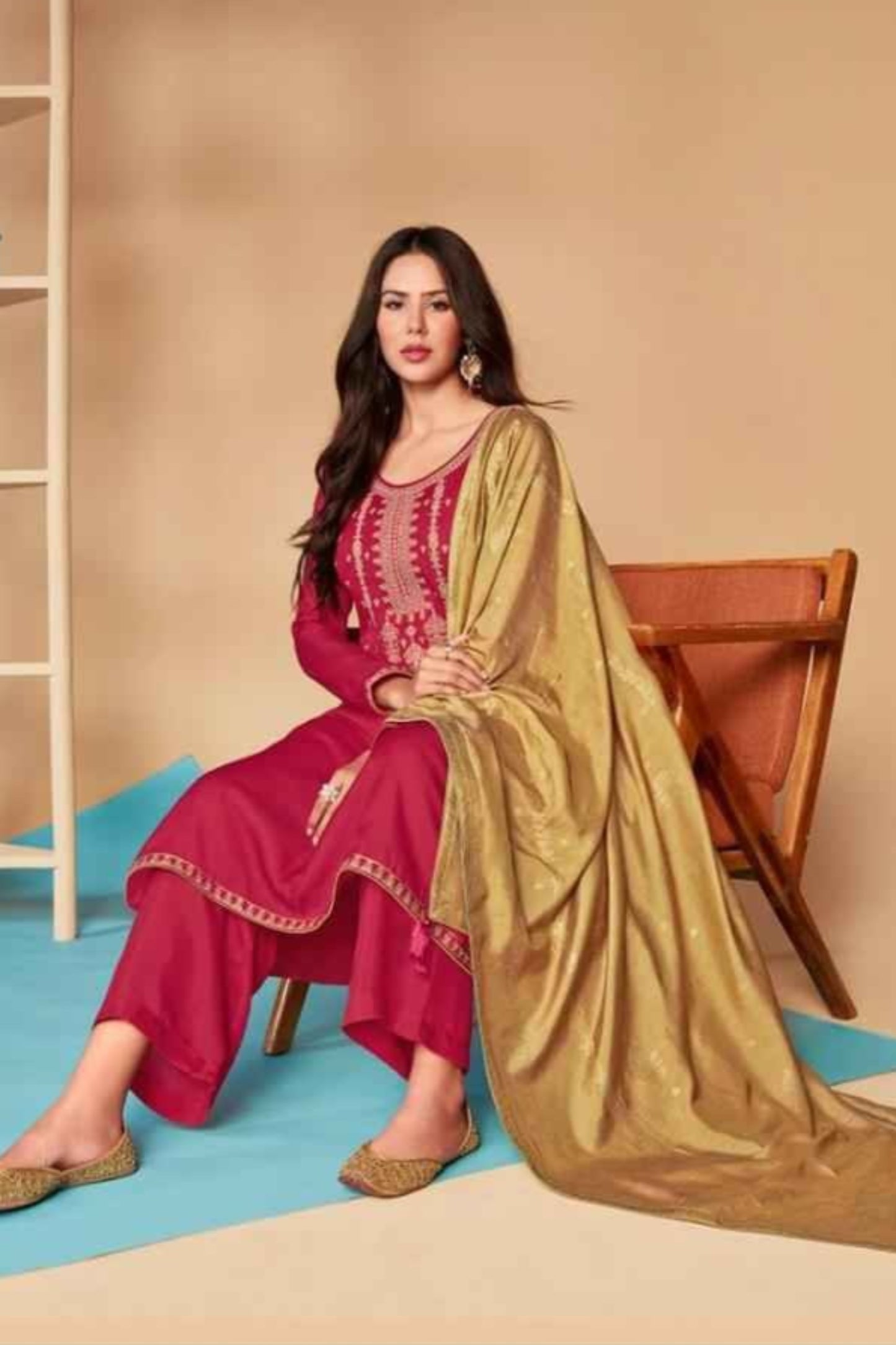 Premium Pink Color Salwar Kameez Suit With Dupatta For Religious Ceremonies And Special Occasions