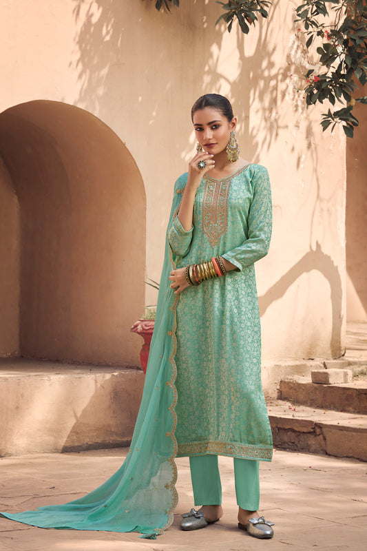 Wedding Special Silk Designer Heavy Embroidery Work Salwar Kameez Suit