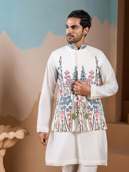 Kurta Elegant White Kurta Pajama Set
