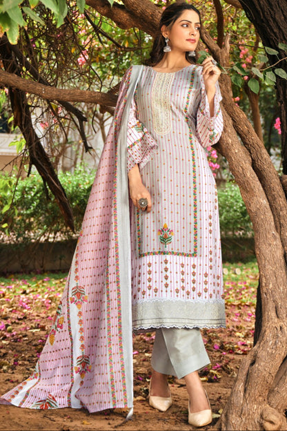 Causal Wear Women's Stylish Salwar Kameez Pant Suit With Digital Printed Dupatta