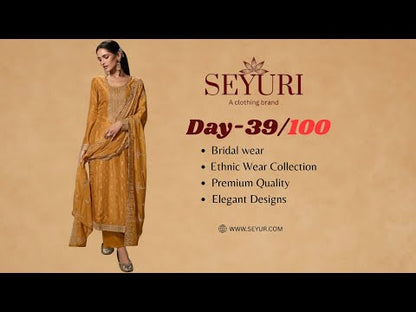 Golden Yellow Salwar Kameez With Dupatta 