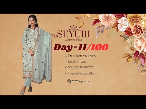 Embroidery work salwar kameez with dupatta - traditional Indian ethnic wear for festivals and weddings