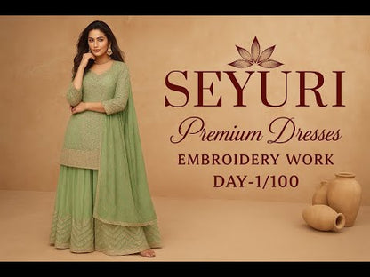 Eid Ramadan Reception Salwar Kameez Palazzo Suit with Dupatta