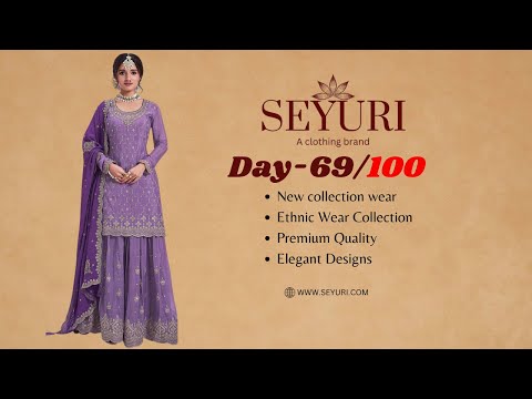 Indian Glamours Design Chinon Silk Salwar Kameez Palazzo Suit | Trending Salwar Kameez