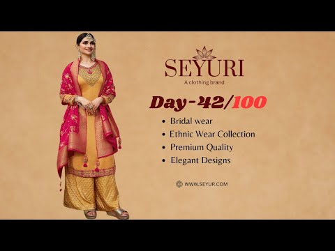 Yellow Palazzo Dress with Jacquard Work - Indian Wedding Reception Outfit | Ready to Wear Ethnic Dress for Diwali, Eid & Special Occasions | Designer Palazzo Suit with Dupatta